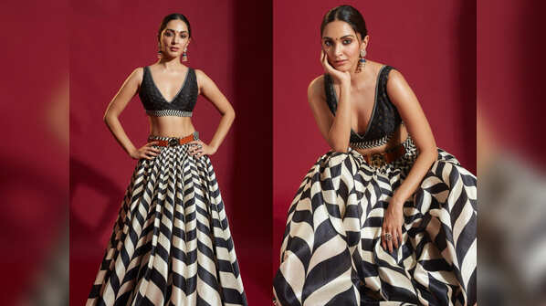 Kiara Advani's chevron lehenga