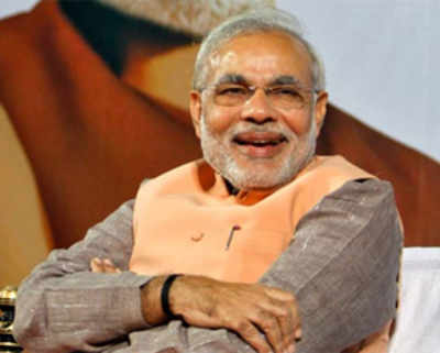 Modi accuses Cong of depriving Pranab of PM’s post twice