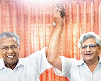Vijayan declared new Kerala CM, party puts VS to pasture