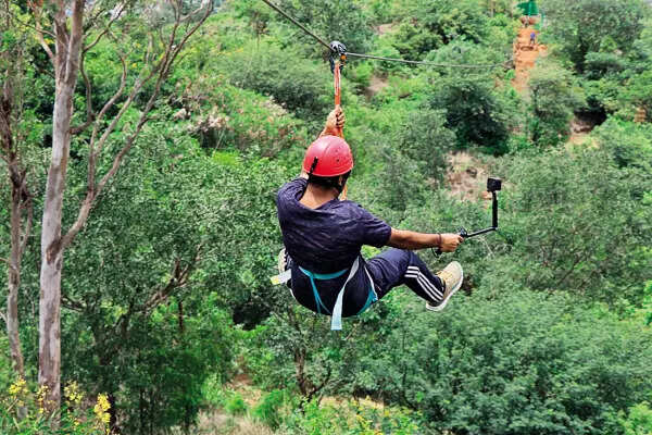 Now, enjoy a pristine view of MM Hills over a zipline