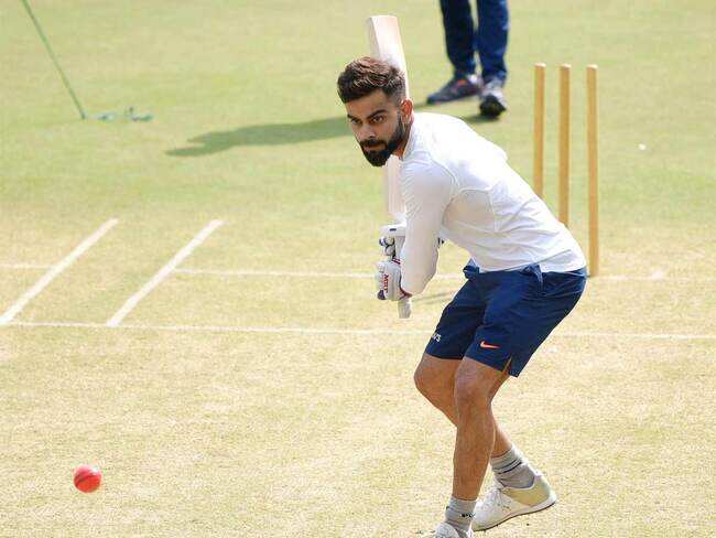 Kohli & Co take pink ball throwdowns in between red ball nets