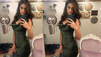 Disha Patani flaunts her perfect curves in an olive green dress! 