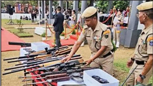 43 cadres of Hmar insurgent group lay down arms in Mizoram