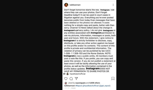 What you must know about the 'warning post' on Facebook, Instagram making your photos public