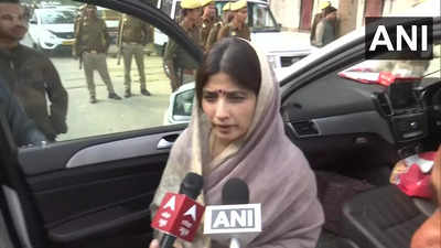 Officials are trying to slow down voting process, says Dimple Yadav, SP candidate for Mainpuri byelection