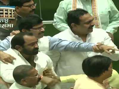 Nagpur: Shiv Sena - BJP MLAs involved in a scuffle in assembly
