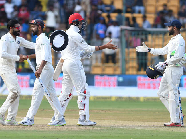 India crush Afghanistan by an innings and 262 runs in debut Test