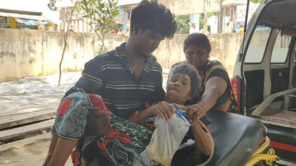 Tamil Nadu election: Bedridden woman brought to polling station in ambulance