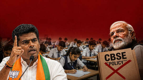 Annamalai opposes centre on three-language policy