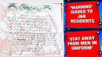 'Stay away from 'men in uniform'': Terrorists put up threat posters in J&K's Kishtwar to warn residents 
