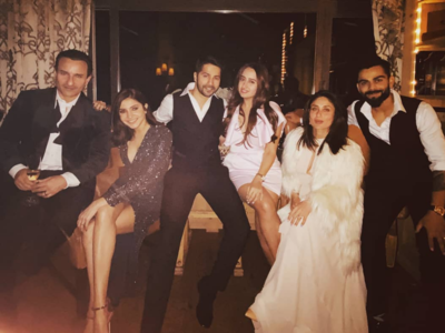 Photos: Anushka Sharma, Virat Kohli ring in the New Year with Kareena Kapoor Khan, Saif Ali Khan, Varun Dhawan and Natasha Dalal