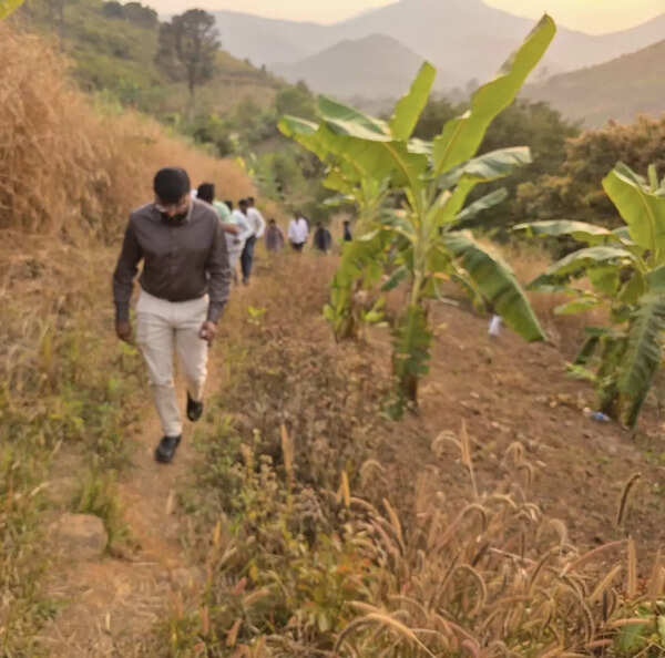 Collector treks 3km to Kotia, reviews development work
