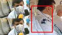 UP: Ink thrown at AAP leader Sanjay Singh after he met Hathras victim's kin 