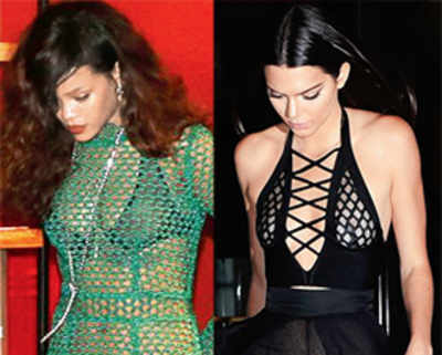 Rihanna and Kendall strut around almost naked