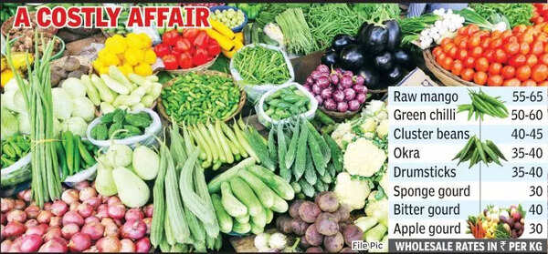 Heat hits supply of vegetables, prices up by around Rs10 per kg