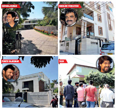 Income-tax officers raid the five biggies of Kannada film industry