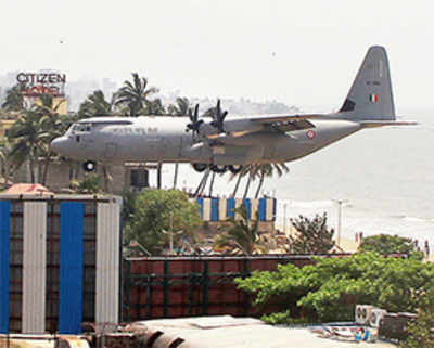 Trees, billboards, poles near Juhu airport need to go for Hercules to land at night: IAF