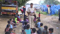 Bengaluru cop takes role of teacher for migrant workers’ children 