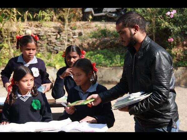 IIM A students help out in setting up a government school library in Uttarakhand