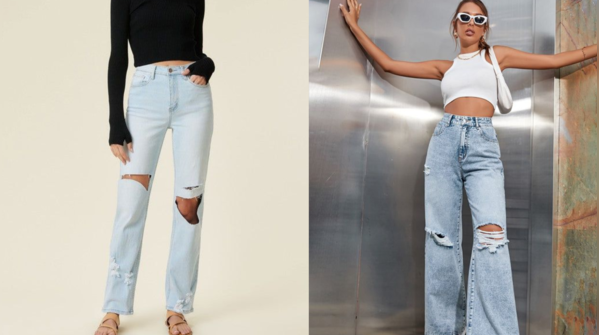 Distressed jeans