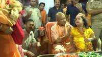 CM Adityanath celebrates ‘Krishna Janmashtami’ with children at Gorakhnath temple 