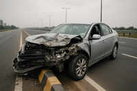 Car crashes into divider on Dwarka Expressway, driver injured