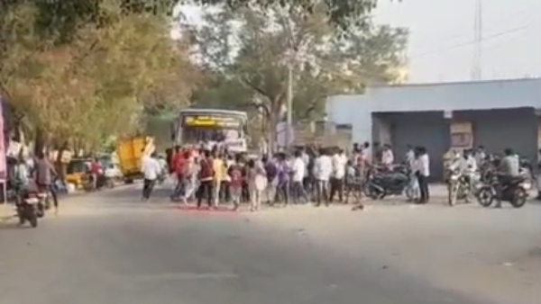 Youth celebrate birthday on road near Krishnagiri, block vehicles and attack road users