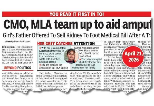 One donation after another: Bengaluru rallies behind amputee student