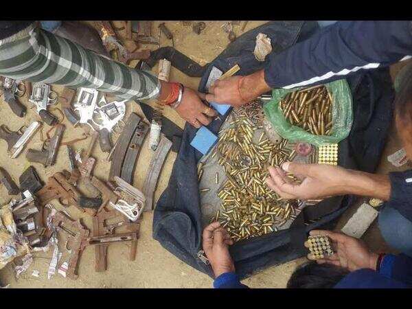 AK-47, US manufactured rifle and huge amount of ammunitions seized by STF in Bihar