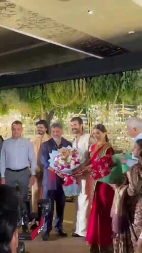 DK Shivakumar Attends Vijay&ndash;Rashmika Wedding Reception