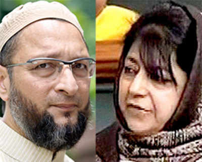 Secularism: Mufti, Owaisi on different plates