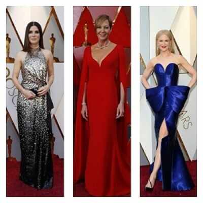 Oscars 2018: From  Meryl Streep,  Sandra Bullock  to Jennifer Lawrence and  Nicole Kidman, celebrities look vibrant in a melange of happy colours