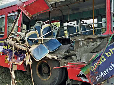 Three hurt as empty train rams bus at ‘unauthorised’ crossing
