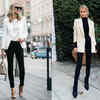 Fashion white blazer formal outfit