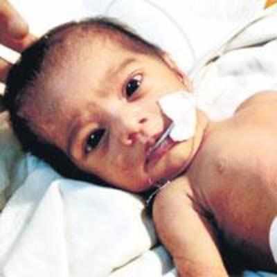 Baby left in a box outside Masjid stn