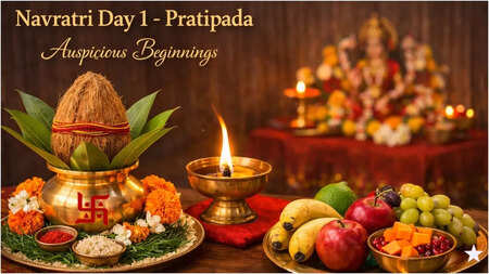The First Day of Chaitra Navratri: Kalash sthapana setup, akhand deepak, and fasting with purity