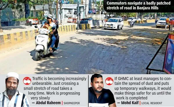 Slow pace of pipeline works riles residents of Road No 12 in Hyderabad