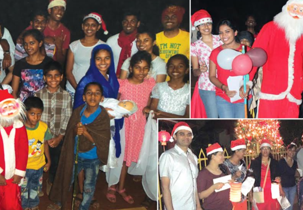 Silent night lit up with Christmas carols
