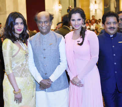 Sania, Udit Narayan, Rajinikanth, Priyanka honoured with Padma awards