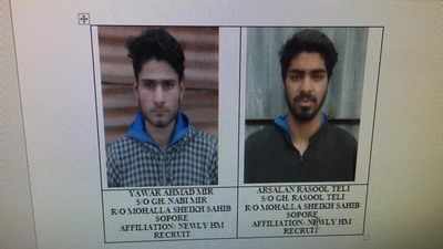J&K: Two newly-joined Hizbul Mujahideen recruits held at Sopore