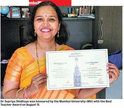 Dr Supriya Shidaye on being honoured by Mumbai University: My research was my biggest scoring point