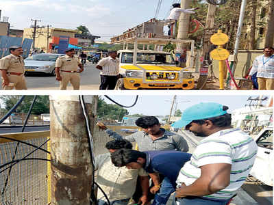 Illegal cables are  back in Bellandur