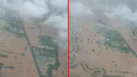 Karnataka: View from flight gives a glimpse of flood situation in Belagavi 