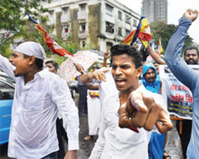 Ambedkar Bhavan demolition: Protesters take to streets, attack shops