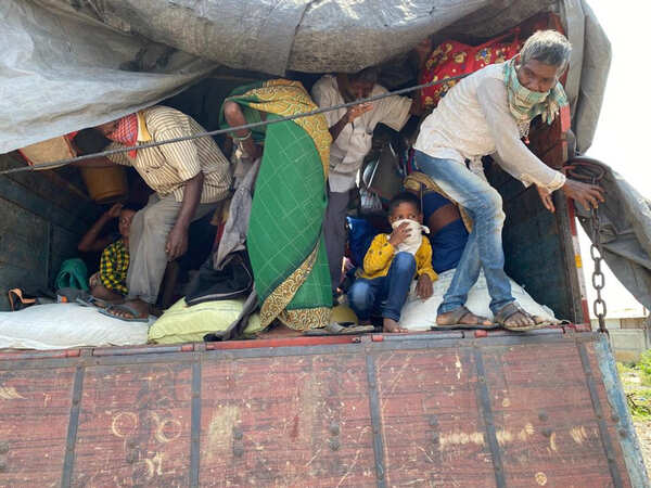 119 migrant workers and 65 children being ferried in trucks rescued