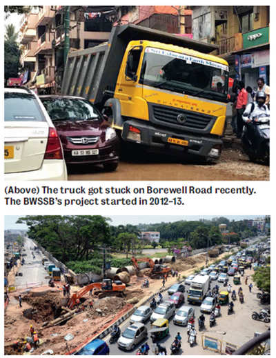 BWSSB work turns road into a trap for commuters