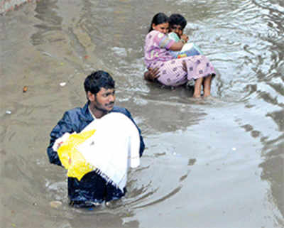 Sea of humanity as Chennai goes under
