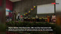 JMI's VC interacts with students and teachers 