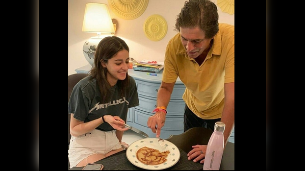Photo: Chunky Panday turns chef for daughter Ananya Panday during their self-quarantine at home