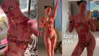 Elli AvrRam turns into 'beetroot ki dukaan' 